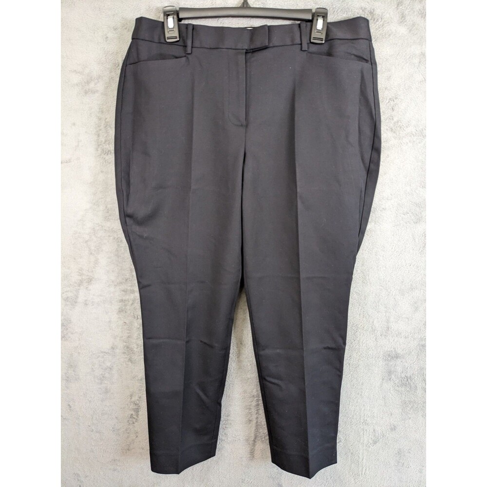 NWT Talbots Petites Black Hampshire Curvy Ankle Pants Size 12p